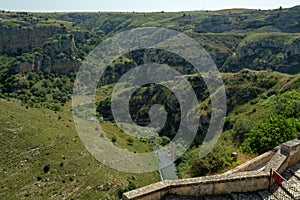 European Capital of CultureÂ in 2019 year, panoramic view on ancient city of Matera, capital of Basilicata, Southern Italy in ear